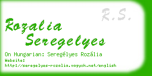 rozalia seregelyes business card