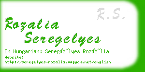 rozalia seregelyes business card